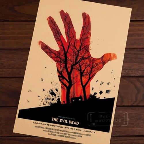 The Evil Dead Room Frame Vintage Kraft Decorative Poster DIY Wall Canvas Painting Sticker Delicate Home Bar Decor Gift
