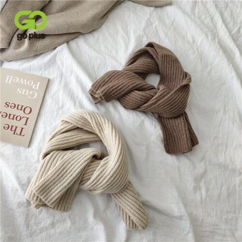 GOPLUS Womens Scarf Winter Black White Warm Korean Style Knitted Scarfs Womans 2021 Bufandas Invierno Mujer