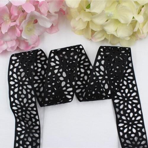 1-1/2'' (38mm) Hollow Flowers Grosgrain Ribbon 10 Yards DIY Handmade Clothing Accessories Gift Wrapping 16531