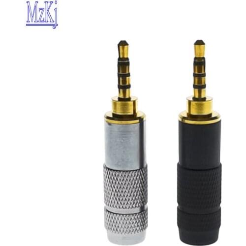 1PCS HOT NEW 2.5 High Quality Gold Plated 2.5MM Stereo 4Pole Male Plug Audio Connector Solder FOR MP3 Mobile Phone