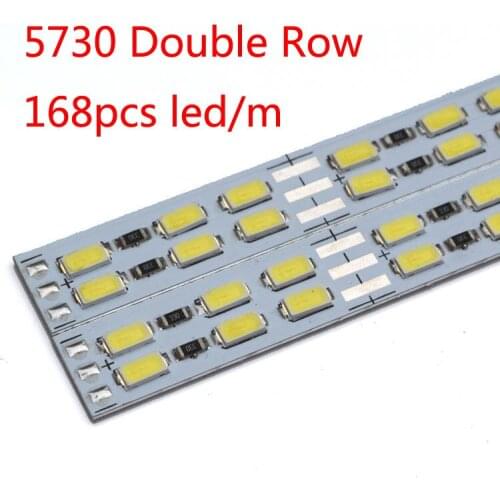 100pcs/lot LED double line hard strip bar light 12v light bar 168pcs LED/M 5630/5730 bar strip jewelry counter hard light