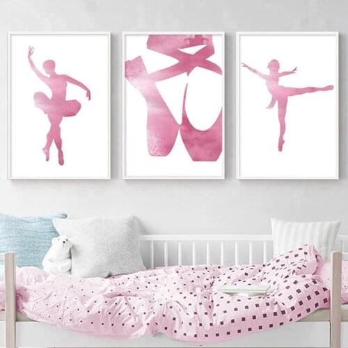 Abstract Ballet Dancer Wall Art Canvas Poster and Print Fashion Painting Minimalist Decorative Picture Modern Home Decoration