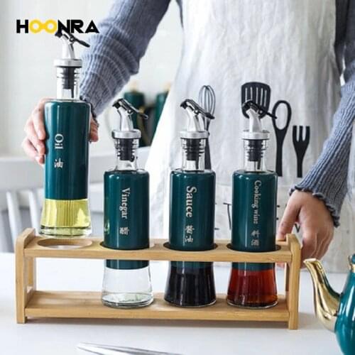 HOONRA Olive Oil Sprayer Vinegar Bottles Can ABS Lock Plug Seal Leak-proof Food Grade Plastic Nozzle Sprayer Liquor Dispenser