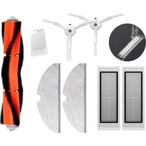 2* side brush + 2* HEPA filter +1*Mop+ Cleaning Tool x 1 pcs+1* main brush Suitable for xiaomi Vacuum Cleaner Parts