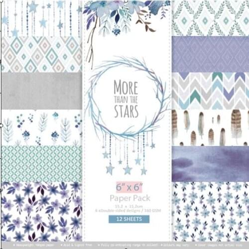 DIY More than the stars style Scrapbooking paper pack of 24 sheets handmade craft paper craft Background pad