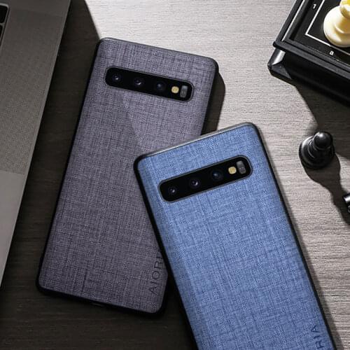 Textile Texture Case For Samsung Galaxy S10 Lite S10E S10 Plus 5G TPU+PC Explosion-proof Back Cover For Galaxy S10 S10e Case