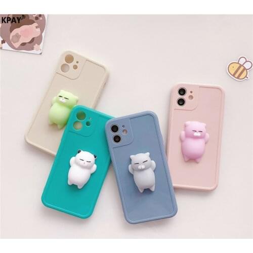 KPAY Antistress Creative Squeeze Phone Case For iPhone 12 Pro Max Mini 11 7 8 Plus XR X SE Pop Fidget Shockproof Soft Case Cover