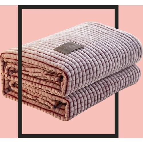 Summer Solid Color Thin Air Conditioning Fluffy Throw Blanket Office Home Car Student Lunch Travel Sofa Cover Cobertor