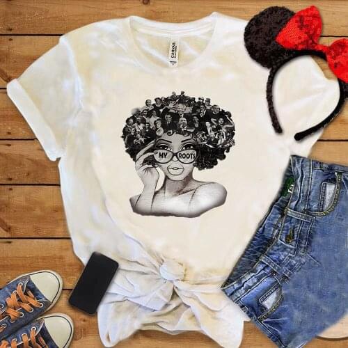 2021 hot Hairstyle Shirt Cute Glasses Graphic T Shirts Vacation Female Short Sleeve Tee Comfort Crewneck Women Tops