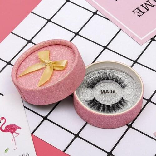 Flash Girl 24 Style 3D Transparent Terrier EyeLashes 3D Silk Protein Individual Mink with Pink Gift Box