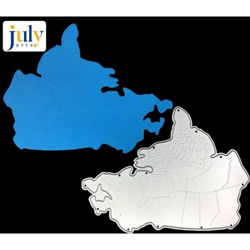 Julyarts Map of Canada Scrapbooking Dies Metal Cut Die Mold Scrapbook Paper Craft Knife Mould Blade Punch Stencils Dies