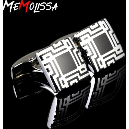 MeMolissa Fashion Laser pattern gemelos shirt cufflinks for mens Brand cuff buttons cuff links High Quality abotoaduras Jewelry