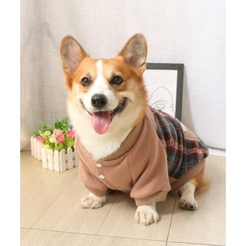 Autumn Winter Protect Corgi Tummy Warm Waterproof Pet Dog Clothes For Short Leg Pets Clothing Bulldog Pug Shiba Inu Costume N121