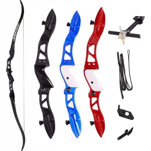 3 Colors 66 inches 22-32 lbs Recurve Bow Aluminum Alloy Handle and Maple Wood Backed High Strength Fiberglass Limbs Arco Recurv