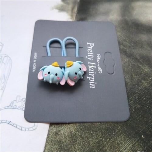 2PCS New Cute Cartoon Elephant Tiger Princess Headwear Kids Elastic Hair Bands Children Ropes Girls Accessories Baby Headdress