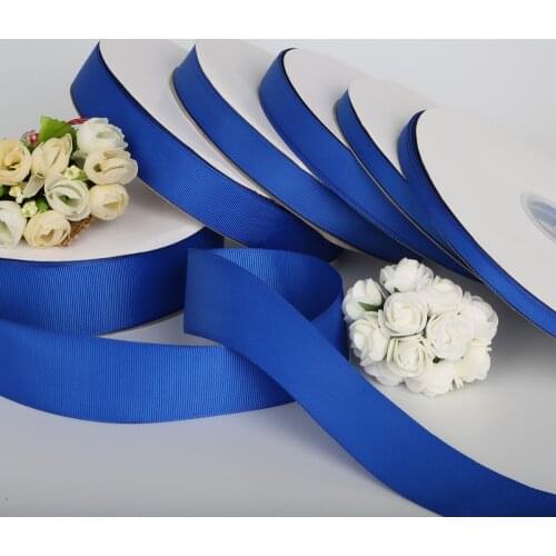 Width 7mm/10mm/15mm/20mm/25mm/38mm Blue Color Grosgrain Ribbon For Wedding Party Decorations & DIY Gift Wrapping (5 yards/lot)