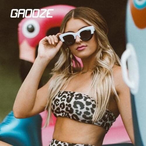 GAOOZE Oversized Cat Eye Womens Sunglasses for Men 2021 Luxury Designer Sun Glasses Ladies Retro Oculos Zonnebril Dames YJ021