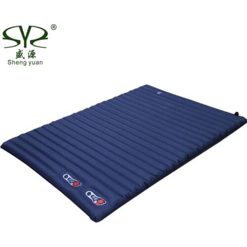 Thick 10CM Inflatable Cushion Camping Mat Portable Sleeping Pad Outdoor Tent Double Inflatable Bed Mattress Beach Picnic Mat