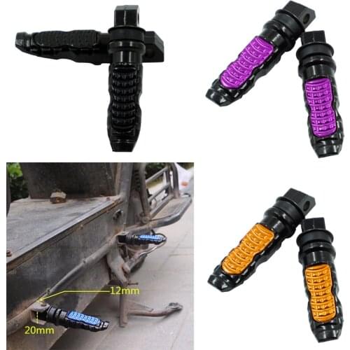 2PCS Universal Aluminum Motorcycle Rear Passenger Foot Pegs Pedals Foot Rest Scooter Foot-Peg Motorbike Pedal Modification