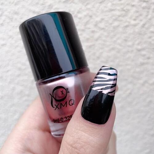 XMQ Nail Stamping Polish 9ml Colorful Printing Varnish for Nail Art Stamping Plate Stencil Oil