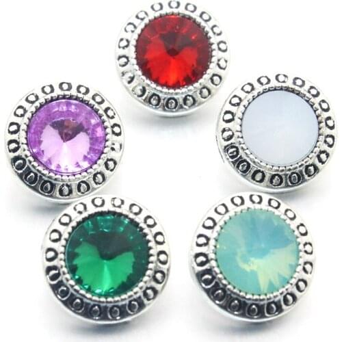 10pcs/lot Crystal 12mm Metal Snaps Button For Womens Bracelet Metal Snap button Earrings Jewelry 011611