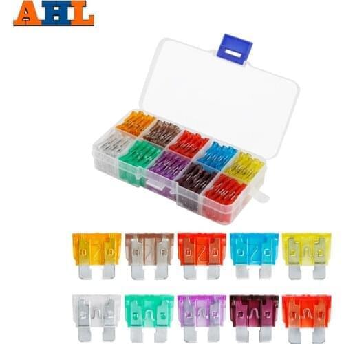 100pcs/lot Automotive Car Motorcycle Blade Fuse Kit Assortment fuses 5A 7.5A 10A 15A 20A 25A 30A 35A 40A 50A