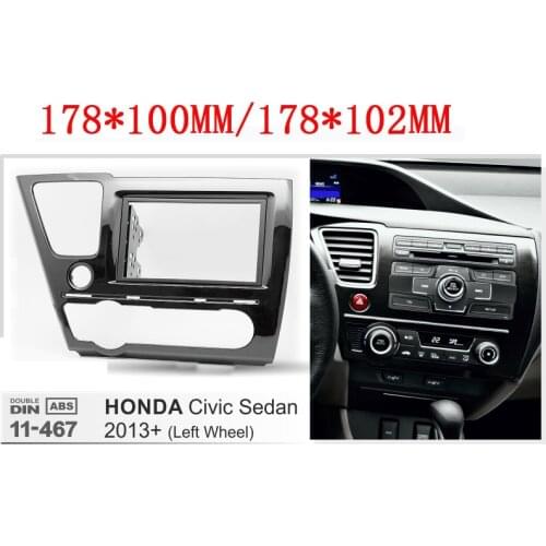 2 Din Car Radio Fascia for Honda Civic Sedan 2013 car stereo Audio frame Dash Kit Auto Stereo Installation