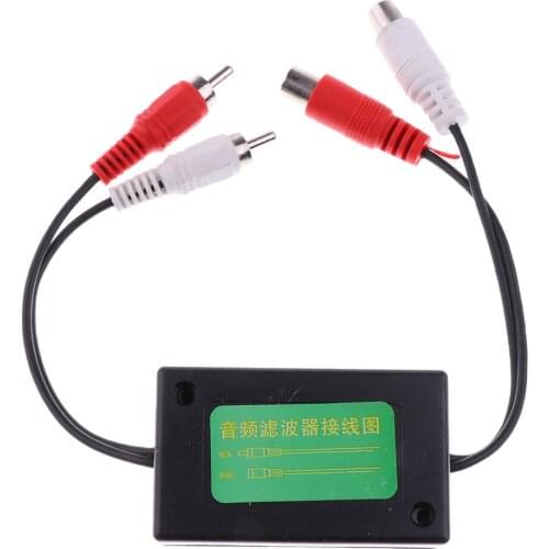 2 Channel RCA Audio Noise Filter Ground Loop Isolator for Car Home Stereo