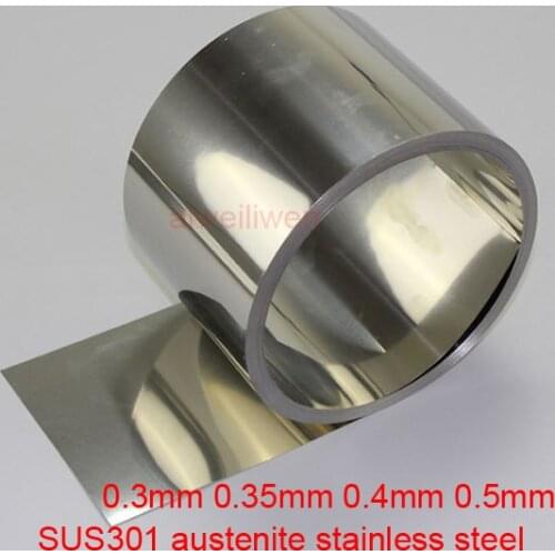 301 Stainless Steel - Spring Sheet SUS301 austenite stainless steel 0.3mm 0.35mm 0.4mm 0.5mm