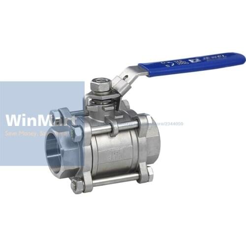 304 Stainless Steel DN32 1-1/4" BSP Female Thread Ball Valve oil water air 229 PSI