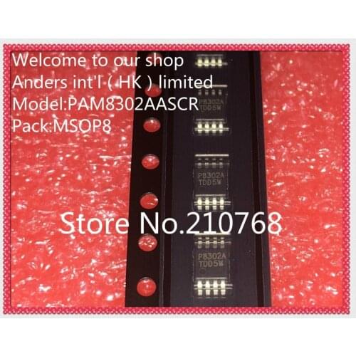 50pcs/lot PAM8302AASCR PAM8302AASC PAM8302 P8302A MSOP8