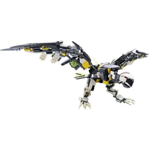 750Pcs+ STEM MOC Mecha Blast Bird Model Small Particle Building Blocks Educational Toy