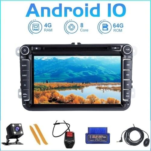 ZLTOOPAI Android 10 Car Multimedia Player 2 Din Car DVD For VW/Volkswagen/Golf/Polo/Tiguan/Passat/b7/b6/SEAT/Leon/Skoda/Octavia