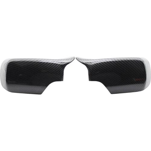Pair Side Rearview Mirror Cover Cap Carbon Fiber Type For BMW E46 4-Door 98-05