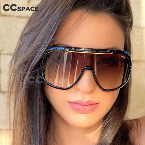 Oversized One Lens Goggle Sunglasses Men Women Fashion Shades UV400 Vintage Glasses 46151