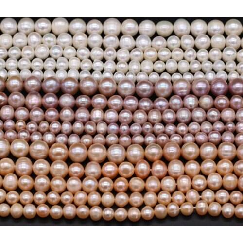 Natural Freshwater Pearl Beads High Quality Nearly Round Shape Punch Loose Beads for Jewelry Making DIY Necklace Bracelet