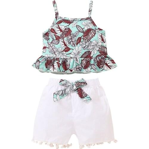 Girl Infant 2021 Summer Clothing Set Fashion Tops+Pants 2Pcs Newborn Girls Clothes Party 0-18 Months Girls Baby Clothes Outfits