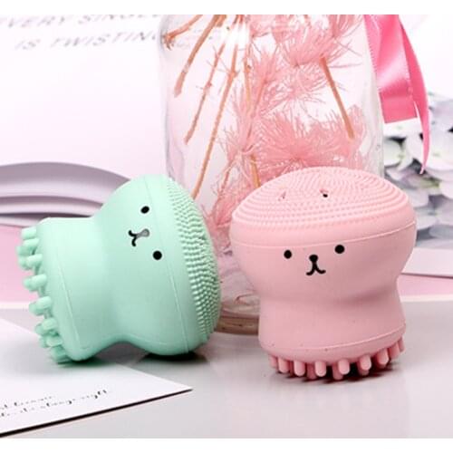 Octopus Shape Silicone Foam Face Cleansing Brush Pore Cleaner Exfoliator Face Scrub Washing Brush Face Cleanser Skin Care