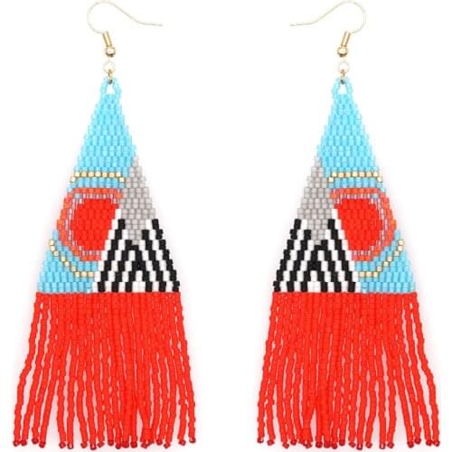 Go2boho 2020 Miyuki Earring Beaded Tassel Earrings For Women Jewelry Fashion Handmade Hanging Ear Ring African Bead Jewellery
