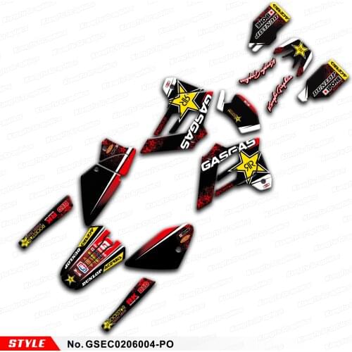 AFTERMARKET Custom Graphics for Gas Gas EC 125 200 250 300 2002 2003 2004 2005 2006 FSE 400 450, Style No. GSEC0206004-PO