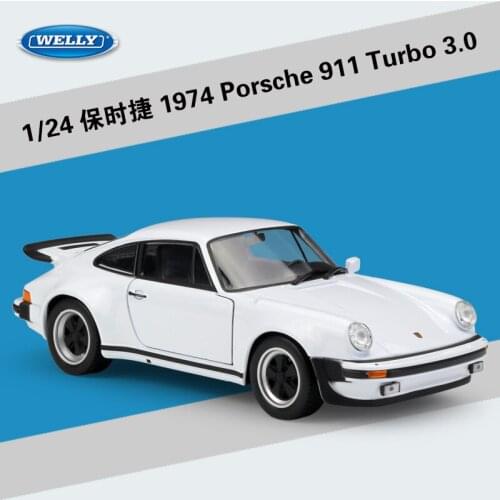Welly 1:24 1974 Porsche 911 Turbo 3.0 sports car simulation die-casting alloy car model ornaments collection of childrens toys