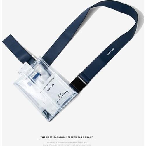 Mens PVC Transparent Shoulder Bag Messenger Designer Korean Fashion Style Bags Women‘s Lipstick PU Leather Strap Bag K087