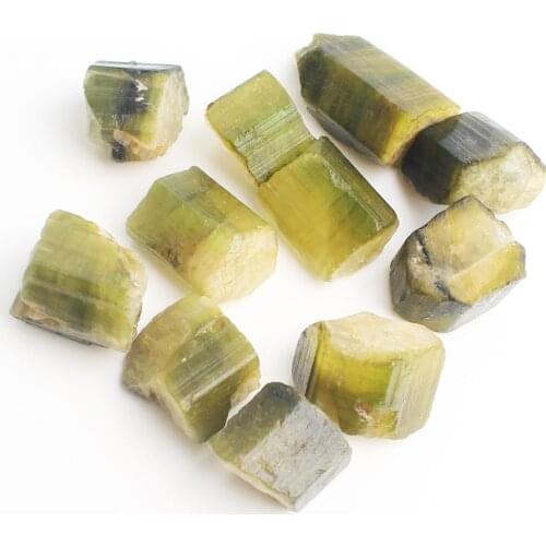 Natural Rare Green Tourmaline Quartz Crystal Raw Gemstone Mineral Specimen Irregular Rough Reiki Healing Stones Collection Decor