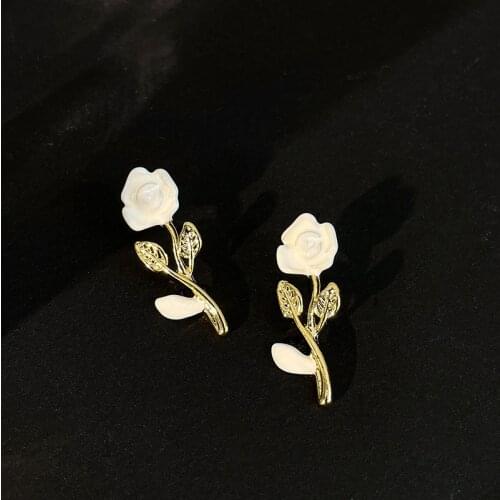 New Arrival Fashion Drop Earrings Zeojrlly Metal Trendy Women Dangle Earrings Flower Korean Trendy Female Jewelry