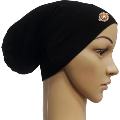 Under Scarf Hijab Cap Cotton Chemo Hat Tube Bonnet Inner Caps