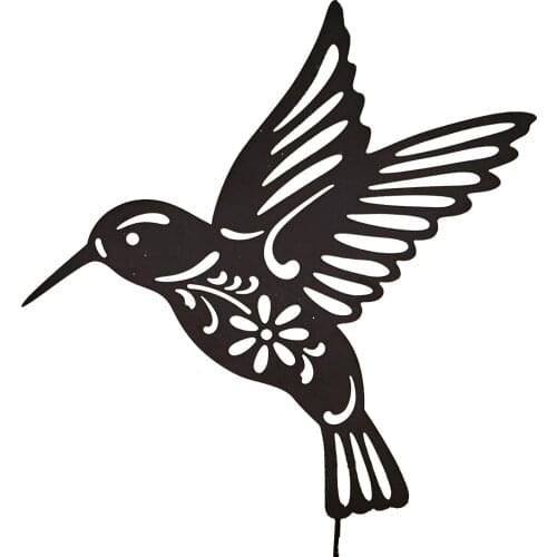 Bird Garden Stake Acrylic Hollow Out Animal Shape Bird Ornament Bird Yard Art Decor for Garden Yards