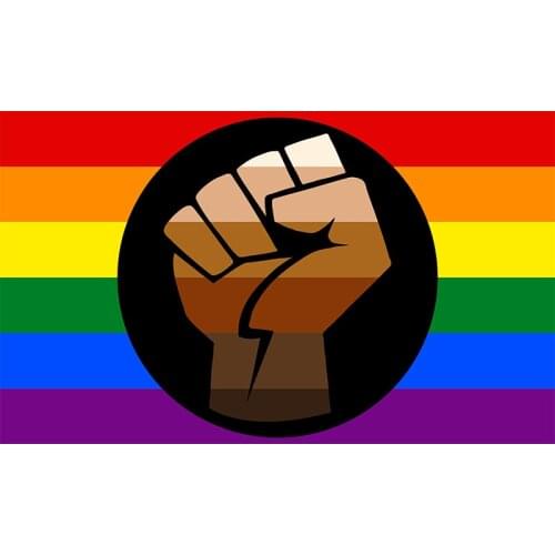 Rainbow Flag Yehoy hanging 90*150cm QPOC Sosyalist force freedom LGBT For Decoration