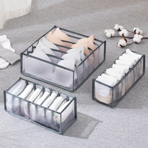 Closet Organizer Storage Boxes Foldable Drawer Divider for Underwear Bra Sock Panties Dresser Organizer for Bedroom Bathroom