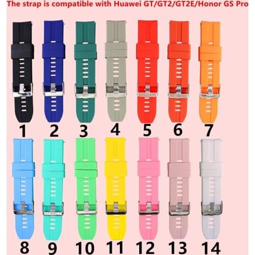 Silicone Replacement Strap Suitable Man Women for Huawei GT/GT2/GT2e Strap, Huami Strap 22mm Universal Strap Bracelet for Ladies