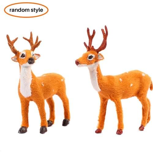 Christmas Standing Reindeer Elk Deer Figurine Toy Desktop Ornaments For Christmas Home Cafe Office Decor Elegant And Vivid